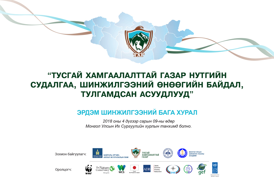 “ТУСГАЙ ХАМГААЛАЛТТАЙ ГАЗАР НУТГИЙН СУДАЛГАА, ШИНЖИЛГЭЭНИЙ ӨНӨӨГИЙН БАЙДАЛ, ТУЛГАМДСАН АСУУДЛУУД” ЭРДЭМ ШИНЖИЛГЭЭНИЙ БАГА ХУРАЛ БОЛНО