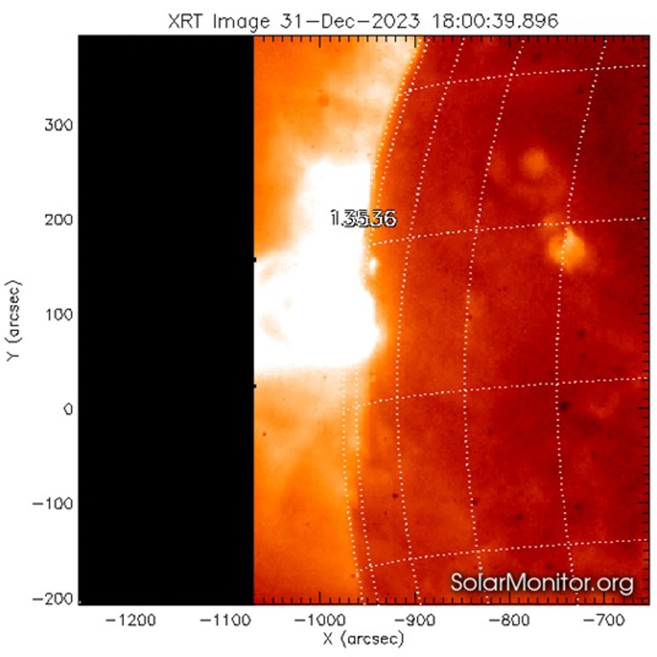 2024 оны анхны Наран дээрх гялбаан тэсрэлт